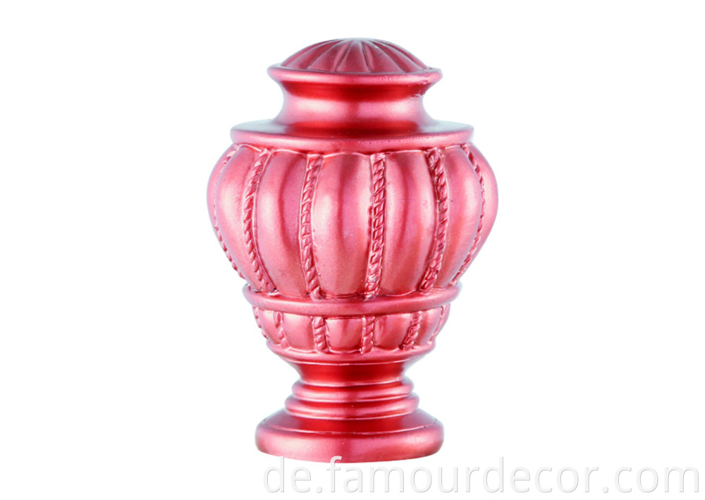 Pink resin head curtain rod slideway wholesale